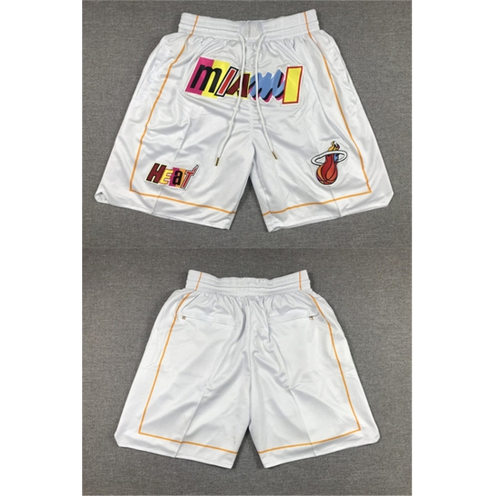 Men Miami Heat 2022 23 White City Edition Shorts